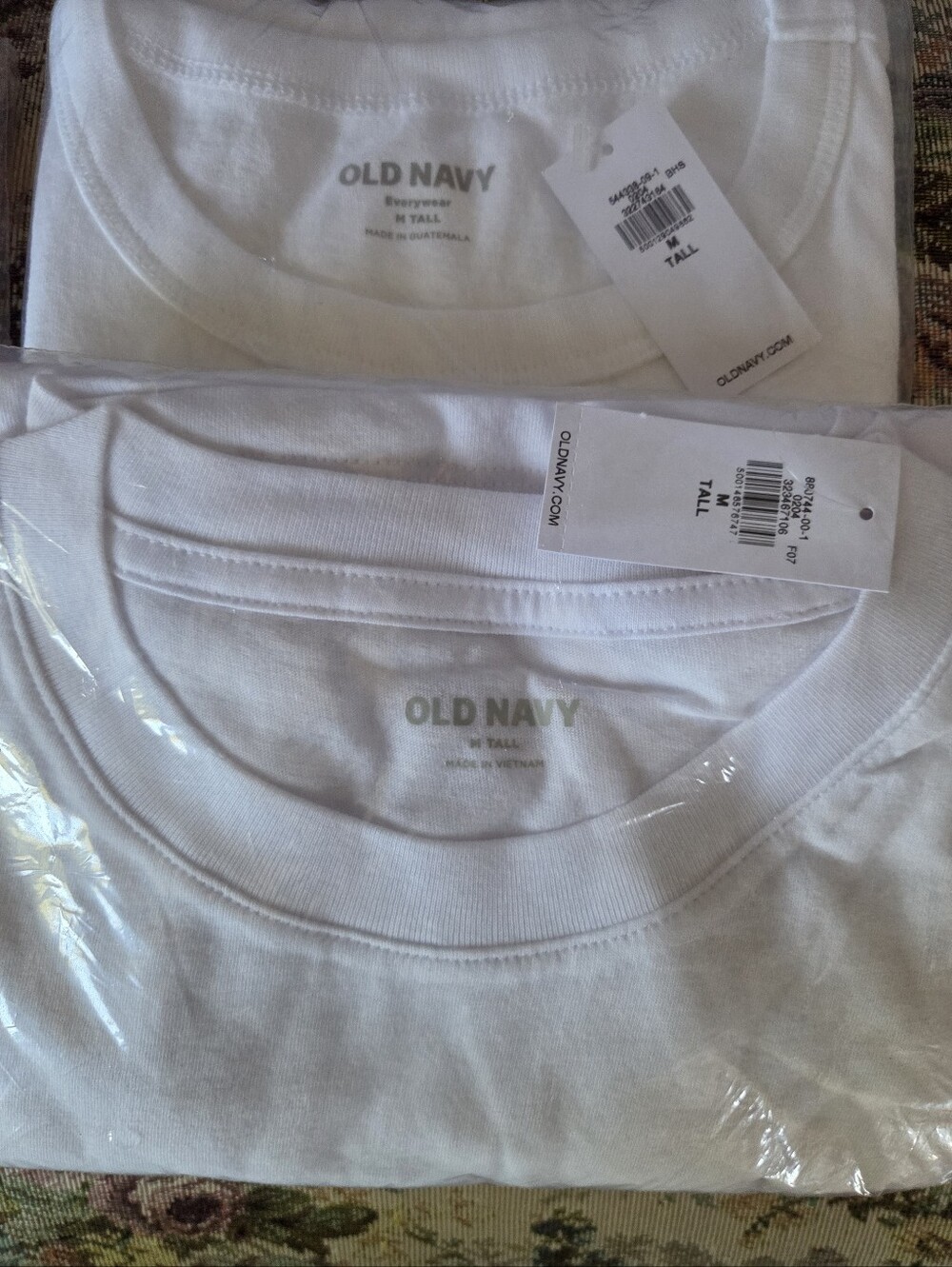 2 Medium Tall White T Shirts